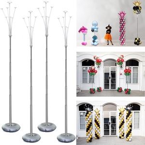 NEW! 4 Set Balloon Stand Kit, 9 ft Adjustable